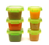 Alimenti per bambini casalinghi Fotografia Stock Alimenti per bambini casalinghi Fotografia Stock