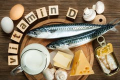 Alimenti ricchi di vitamina D immagine stock libera da diritti Alimenti ricchi di vitamina D immagine stock libera da diritti