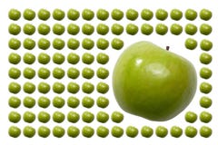 Alimento, frutas, Apple verde con la cola imagen de archivo Alimento, frutas, Apple verde con la cola imagen de archivo