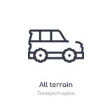all terrain outline icon. isolated line vector illustration from transport-aytan collection. editable thin stroke all terrain icon stock illustration all terrain outline icon. isolated line vector illustration from transport-aytan collection. editable thin stroke all terrain icon stock illustration