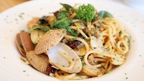 Alle Vongole do espaguete imagem de stock royalty free Alle Vongole do espaguete imagem de stock royalty free