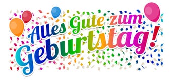 Alles Gute zum Geburtstag - Gelukkige Verjaardagsvector stock illustratie Alles Gute zum Geburtstag - Gelukkige Verjaardagsvector stock illustratie