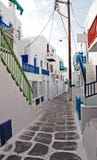 Alleyway In Mykonos Royalty Free Stock Photography