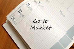 Allez lancer le bloc-notes sur le marché de concept image stock Allez lancer le bloc-notes sur le marché de concept image stock