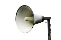 Allgemeiner Lautsprecheranlagenmegaphonsprecher Stockfotografie Allgemeiner Lautsprecheranlagenmegaphonsprecher Stockfotografie