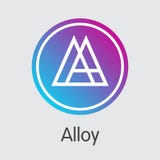 Alloy Blockchain Cryptocurrency - Vector Icon. Royalty Free Stock Images Alloy Blockchain Cryptocurrency - Vector Icon. Royalty Free Stock Images
