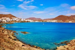 Almeria Cabo Gata San Jose strandby Spanien fotografering för bildbyråer Almeria Cabo Gata San Jose strandby Spanien fotografering för bildbyråer