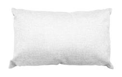 Almohada blanca aislada en el fondo blanco Amortiguador suave hecho del material de la arpillera fotos de archivo libres de regalías Almohada blanca aislada en el fondo blanco Amortiguador suave hecho del material de la arpillera fotos de archivo libres de regalías