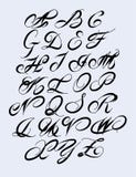 Alphabet calligraphique Éléments de conception Image stock Alphabet calligraphique Éléments de conception Image stock