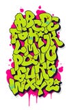 Alphabet comique de graffiti Fonte de vecteur illustration stock Alphabet comique de graffiti Fonte de vecteur illustration stock