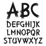 Alphabet de vecteur de peinture dessinée par lettres illustration stock Alphabet de vecteur de peinture dessinée par lettres illustration stock