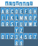 Alphabet flat font template royalty free illustration Alphabet flat font template royalty free illustration