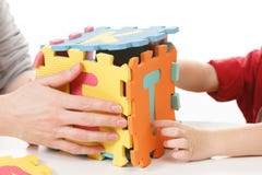 Alphabet-Puzzlespiel-Stücke auf weißem Hintergrund lizenzfreie stockbilder Alphabet-Puzzlespiel-Stücke auf weißem Hintergrund lizenzfreie stockbilder