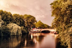 Alster See Stadt-Parkleuten mystischer romantischer Bäume Hamburgs Deutschland in den berühmten, die Segelnpanoramahimmel rudern, stockfotografie Alster See Stadt-Parkleuten mystischer romantischer Bäume Hamburgs Deutschland in den berühmten, die Segelnpanoramahimmel rudern, stockfotografie