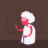 Alte Frau des Vektors Illustration eines sehr alten Mannes lizenzfreie abbildung Alte Frau des Vektors Illustration eines sehr alten Mannes lizenzfreie abbildung