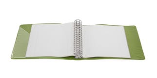 Alte grüne Ringmappe lokalisiert stockfotografie Alte grüne Ringmappe lokalisiert stockfotografie