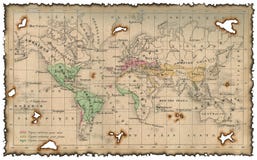 Alte Karte der Welt vektor abbildung Alte Karte der Welt vektor abbildung