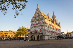 Alte Rathaus im Gouda, die Niederlande stockbild Alte Rathaus im Gouda, die Niederlande stockbild