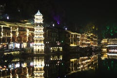 Alte Stadt Fenix Chinas Fenghuang lizenzfreie stockbilder Alte Stadt Fenix Chinas Fenghuang lizenzfreie stockbilder