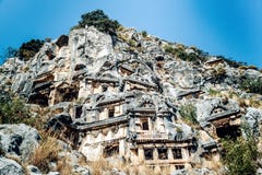 Alte Stadt in Myra Demre Turkey lizenzfreies stockbild Alte Stadt in Myra Demre Turkey lizenzfreies stockbild