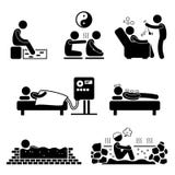 Alternate Therapies Medical Treatment Stick Figure Royalty Free Stock Photography Alternate Therapies Medical Treatment Stick Figure Royalty Free Stock Photography