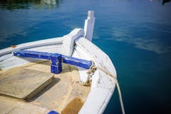 Altes hölzernes Fischerbootdetail stockfotografie Altes hölzernes Fischerbootdetail stockfotografie