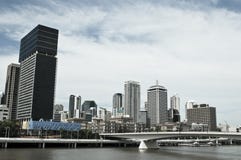 Alto orizzonte del centro direzionale di aumento, Brisbane, Australia immagini stock libere da diritti Alto orizzonte del centro direzionale di aumento, Brisbane, Australia immagini stock libere da diritti
