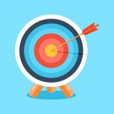 Alvo com seta, ícone do negócio Ilustra??o do vetor ilustração stock Alvo com seta, ícone do negócio Ilustra??o do vetor ilustração stock