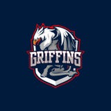 Griffin cartoon character vector badge logo template royalty free illustration Griffin cartoon character vector badge logo template royalty free illustration