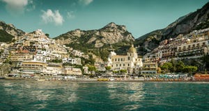 Amalfi Coast - panorama of Positano stock images Amalfi Coast - panorama of Positano stock images