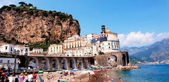 Amalfi-Küste, Sommermeer und Strandansicht stockfotos Amalfi-Küste, Sommermeer und Strandansicht stockfotos