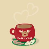 Amante della cioccolata calda di Natale illustrazione vettoriale Amante della cioccolata calda di Natale illustrazione vettoriale