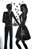 Amants fille et type illustration libre de droits Amants fille et type illustration libre de droits