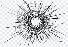 ?amany szk?o, p?kni?cia, pocisk oceny na szkle royalty ilustracja ?amany szk?o, p?kni?cia, pocisk oceny na szkle royalty ilustracja