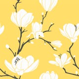 Amarillee el modelo de la magnolia stock de ilustración Amarillee el modelo de la magnolia stock de ilustración