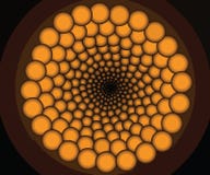 Amazing gold balls. Going deep to infinite hole. background vector illustration Amazing gold balls. Going deep to infinite hole. background vector illustration