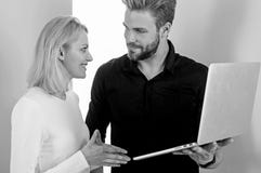 Amazing project. Man presenting project to client. Client and designer discussing project. Design and visualisation royalty free stock photos Amazing project. Man presenting project to client. Client and designer discussing project. Design and visualisation royalty free stock photos