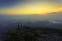 Amazing Sunrise And Mountain Stock Photography