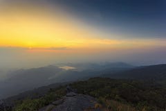 Amazing Sunrise And Mountain Stock Photos