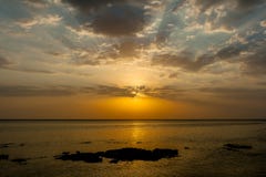 The Amazing Sunrise at the Red Sea in Calimera Habiba Beach Resort royalty free stock images The Amazing Sunrise at the Red Sea in Calimera Habiba Beach Resort royalty free stock images