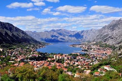 Amazing View Of The Bay Of Kotor Stock Photos