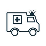 Ambulance van icon médical illustration stock Ambulance van icon médical illustration stock