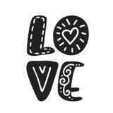 Ame el texto del día de tarjetas del día de San Valentín del vector del texto con los elementos del brillo escandinavos Letras di ilustración del vector Ame el texto del día de tarjetas del día de San Valentín del vector del texto con los elementos del brillo escandinavos Letras di ilustración del vector