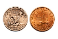American Dollar Coin Comparison Stock Image American Dollar Coin Comparison Stock Image