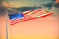 Composite image of american flag waving over white background royalty free stock photo Composite image of american flag waving over white background royalty free stock photo