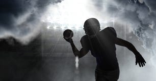 american football player shadow stock photo american football player shadow stock photo