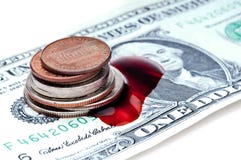 American Money Bleeding From The Recession Stock Images