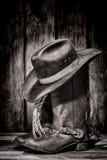 American West Rodeo Cowboy Hat atop Western Boots Stock Images American West Rodeo Cowboy Hat atop Western Boots Stock Images