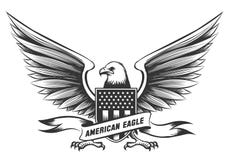 Amerikaans kaal adelaarsembleem Stock Afbeelding Amerikaans kaal adelaarsembleem Stock Afbeelding
