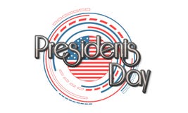 Amerikaanse Presidenten Day viering met modieuze vlag stock illustratie Amerikaanse Presidenten Day viering met modieuze vlag stock illustratie